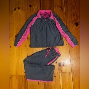 Vintage SJB Active Gray & Pink Track Pants | Y2K Athleisure Joggers | Small